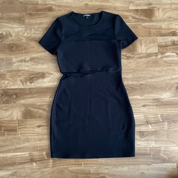 Black Mesh Dress - Picture 1 of 3